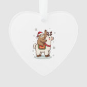 Alpaca Sloth Christmas Ornament (voorkant)