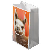 Alpaca Small Gift Bag Klein Cadeauzakje (Voorkant Gekanteld)