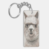 Alpaca Smile personaliseer het Label van de Sleute Sleutelhanger (Voorkant Links)