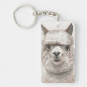 Alpaca Smile personaliseer het Label van de Sleute Sleutelhanger (Voorkant)