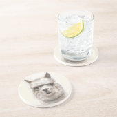 Alpaca Smile Sandstone Natural Onderzetter Waterve (Zijkant)