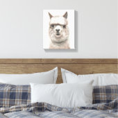Alpaca Smiles Canvas Muurdecoratie Originele kunst Afdruk (Insitu (Slaapkamer))