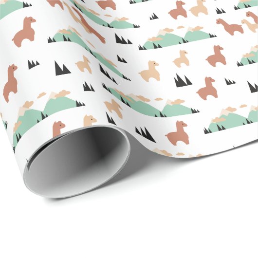 Alpaca Spring Garden Cadeaupapier (Rol Hoek)