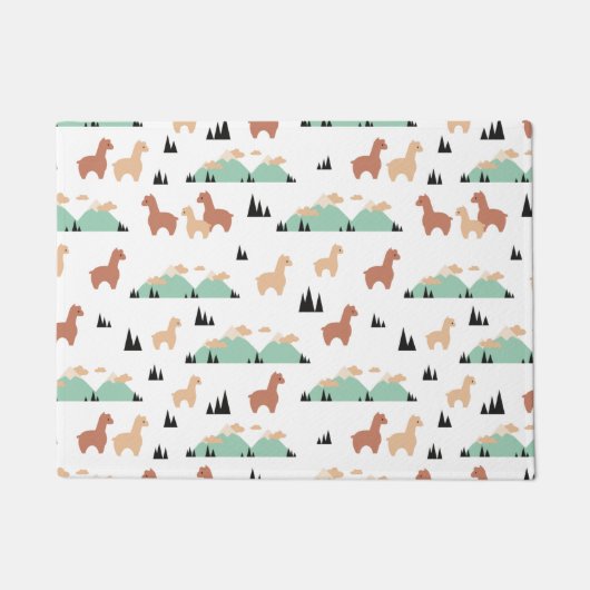 Alpaca Spring Garden Deurmat (Voorkant)