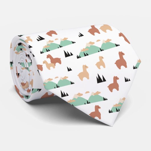 Alpaca Spring Garden Stropdas (Opgerold)