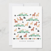Alpaca Spring Garden T-shirt Bedankkaart (Voorkant)