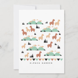 Alpaca Spring Garden T-shirt Bedankkaart