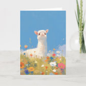 Alpaca Springtime Serendipiteit Kaart (Voorkant)