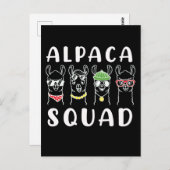 Alpaca Squad Gangster Funny Alpaca Friends Briefkaart (Voorkant / Achterkant)