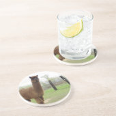 Alpaca stud zandsteen onderzetter (Zijkant)