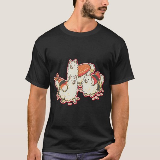 Alpaca Sushi Niguiri T-shirt (Voorkant)