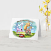 ALPACA SWEATER (halfglans) door Jeff Willis Art Kaart (Gele Bloem)