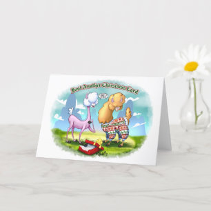 ALPACA SWEATER (halfglans) door Jeff Willis Art Kaart