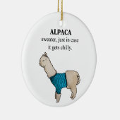 Alpaca Sweater in Hoesje krijgt het kinderlijk Keramisch Ornament (Rechts)