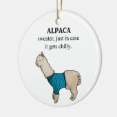 Alpaca Sweater in Hoesje krijgt het kinderlijk Keramisch Ornament (Links)