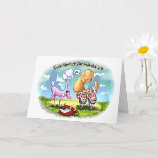 ALPACA SWEATER (mat) door Jeff Willis Art Kaart (Kleine Plant)