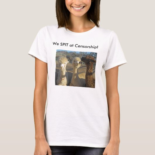 Alpaca T-shirt met een bericht! (Voorkant)