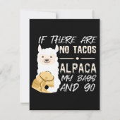 Alpaca Taco Tacos Alpaca Kaart (Voorkant)