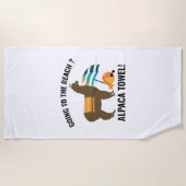 Alpaca Towel Bagagelabel Strandlaken (Voorkant)