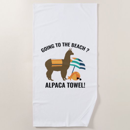 Alpaca Towel Bagagelabel Strandlaken (Voorkant)