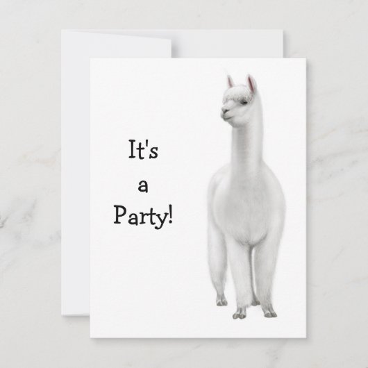 Alpaca Uitnodiging (Voorkant)