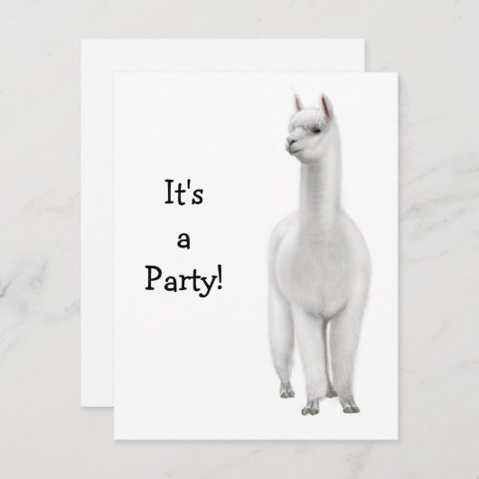 Alpaca Uitnodiging (Voorkant / Achterkant)
