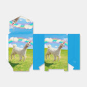 Alpaca Unicorn onder regenbooghemel Bedankdoosjes (Uitgevouwen)