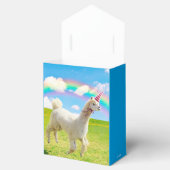Alpaca Unicorn onder regenbooghemel Bedankdoosjes (Geopend)