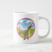 Alpaca Unicorn onder regenbooghemel Grote Koffiekop (Rechts)