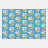 Alpaca Unicorn onder regenbooghemel Inpakpapier Vel (Voorkant 2)