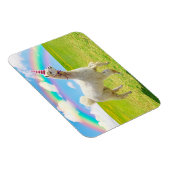Alpaca Unicorn onder regenbooghemel Magneet (Rechterzijde)