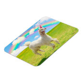 Alpaca Unicorn onder regenbooghemel Magneet (Linkerzijde)