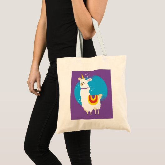 Alpaca Unicorn Tote Bag (Voorkant (product))