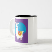 Alpaca Unicorn Tweekleurige Koffiemok (Voorkant links)