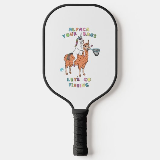 Alpaca Uw tassen Let's Go Vist Eenhoorn Pickleball Paddle (Voorkant)