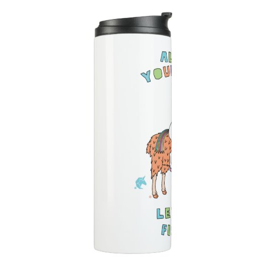 Alpaca Uw tassen Let's Go Vist Eenhoorn Thermosbeker (Gedraaid links)