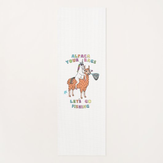 Alpaca Uw tassen Let's Go Vist Eenhoorn Yogamat (Voorkant)