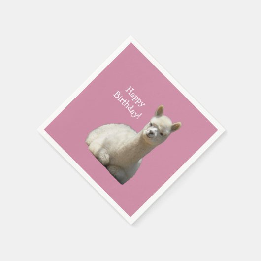 Alpaca Verjaardag servetten (Hoek)