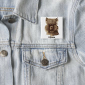 Alpaca Vierkante Button 5,1 Cm (In situ)
