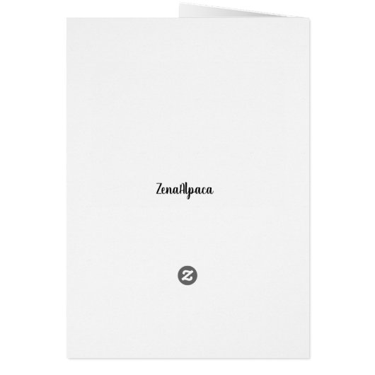 Alpaca - Vincent note card (Achterkant)