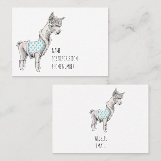 Alpaca Visitekaartje (Voorkant / Achterkant)