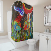 alpaca visy vrienden douchegordijn (In situ)