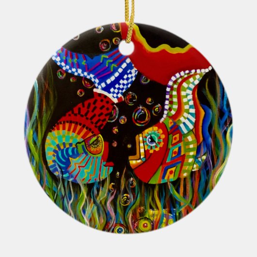 alpaca visy vriendinnetje keramisch ornament (Voorkant)