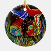 alpaca visy vriendinnetje keramisch ornament (Achterkant)