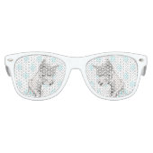 Alpaca volwassen retro partij tinten kinder zonnebril (Voorkant)