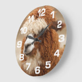 Alpaca-wandklok Grote Klok (Hoek)