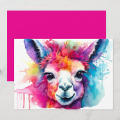 Alpaca Waterverf #217 Feestdagenkaart (Voorkant / Achterkant)
