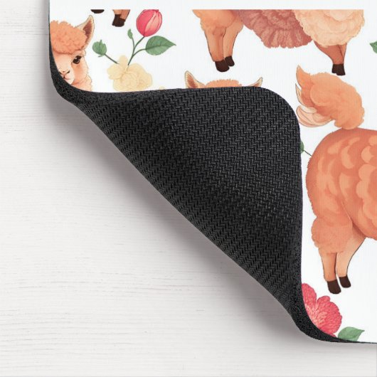 Alpaca Waterverf Kleurrijke Gepersonaliseerde Patr Muismat (Hoek)