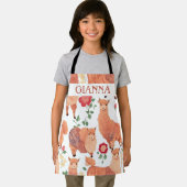 Alpaca Waterverf Kleurrijke Gepersonaliseerde Patr Schort (Insitu)