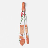 Alpaca Waterverf Kleurrijke Gepersonaliseerde Patr Stropdas (Voorkant)